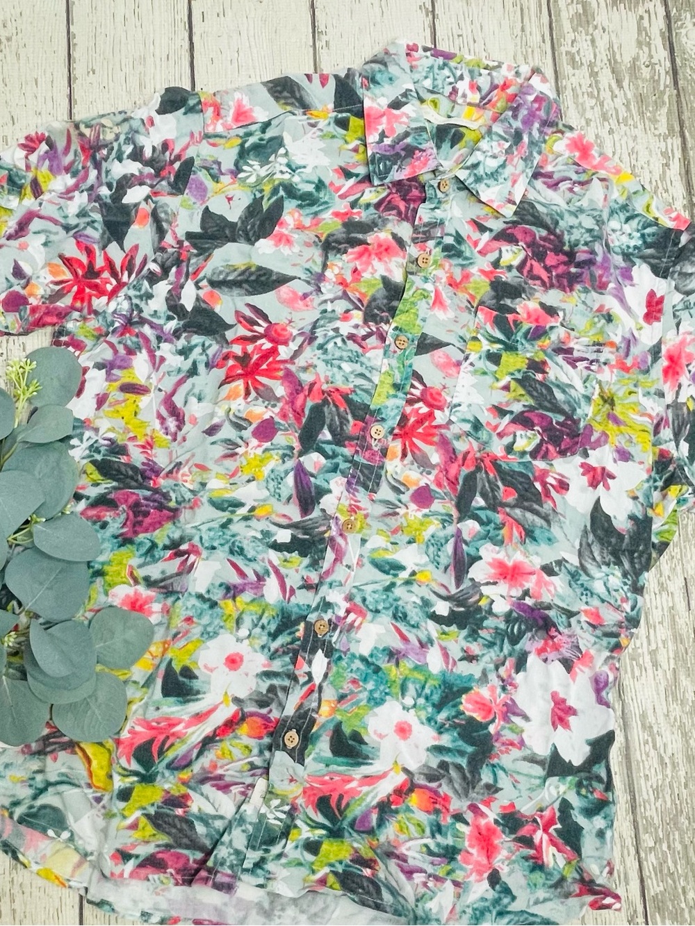 7 Diamonds Originals Multicolor Short Sleeve Button Up Shirt